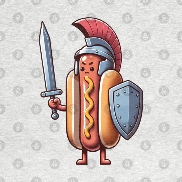 Glizzy Gladiator | Hot Dog Warrior Funny Food by blueduckstuff